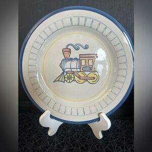 Louisville Stoneware Train/Engine/Locomotive Luncheon Plate